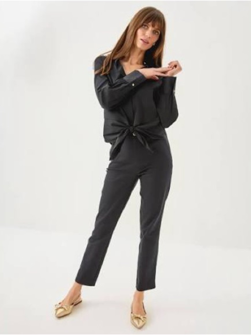 NWOT Lilly Pulitzer Black Crop Work Pant Size 10